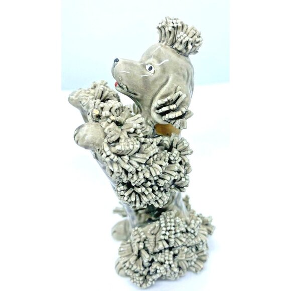 Vintage Ceramic Spaghetti Standard Poodle Figurine Begging for a Treat MCM - Picture 4 of 12